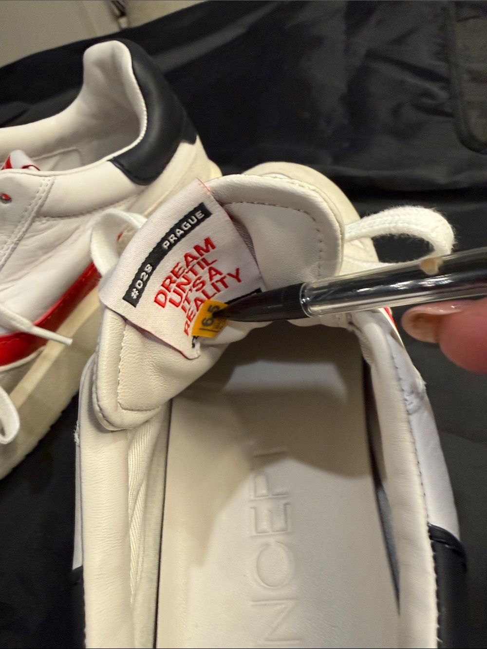 Oncept-NYC White and Red Low-Top Sneakers - Picture 2 of 7